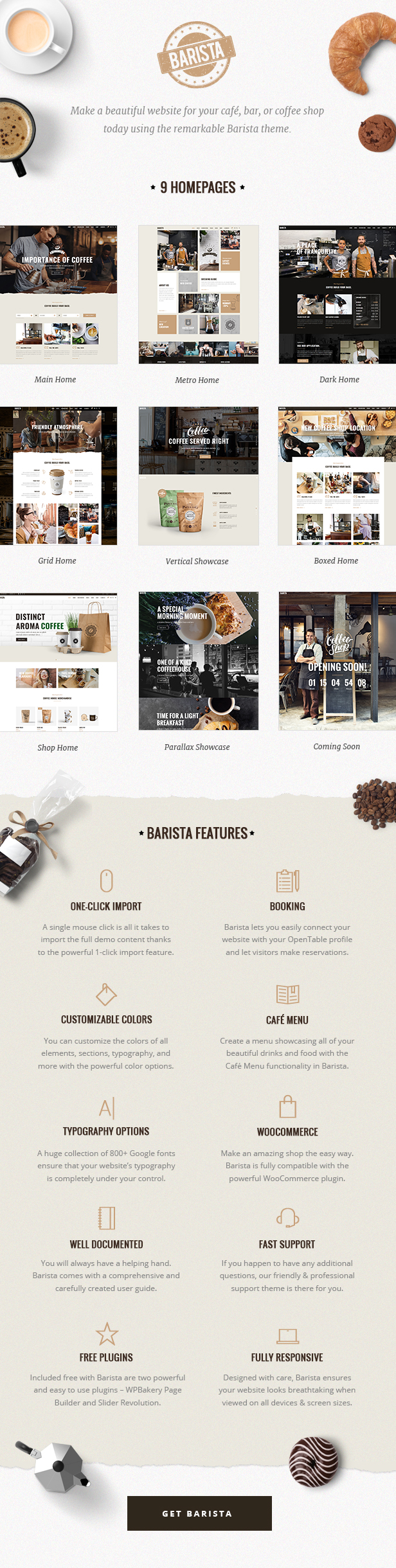 Barista - Modern Theme for Cafes, Coffee Shops and Bars - 1