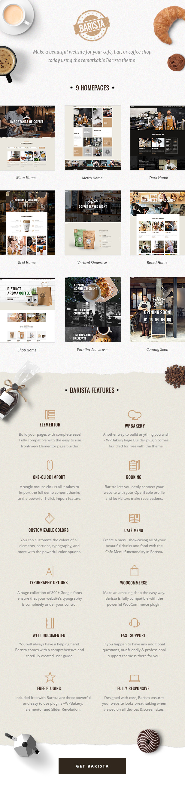 Barista - Modern Theme for Cafes, Coffee Shops and Bars - 1